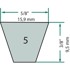 Klinasti remen 5/8" x 35", 15,9 x 889 La, 820 Li